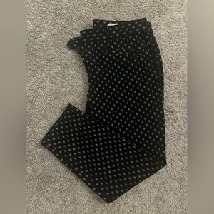 Gap Black with White Patterned Stretch Ankle Pants 12